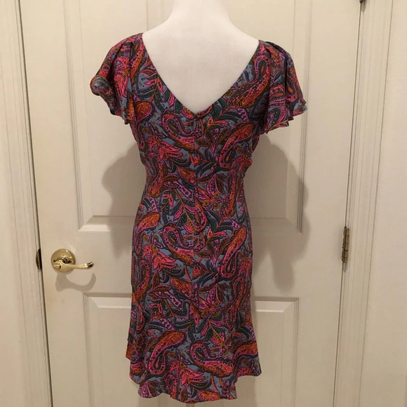 J. Crew Silk  Paisley Ruffle Dress - Picture 8 of 10